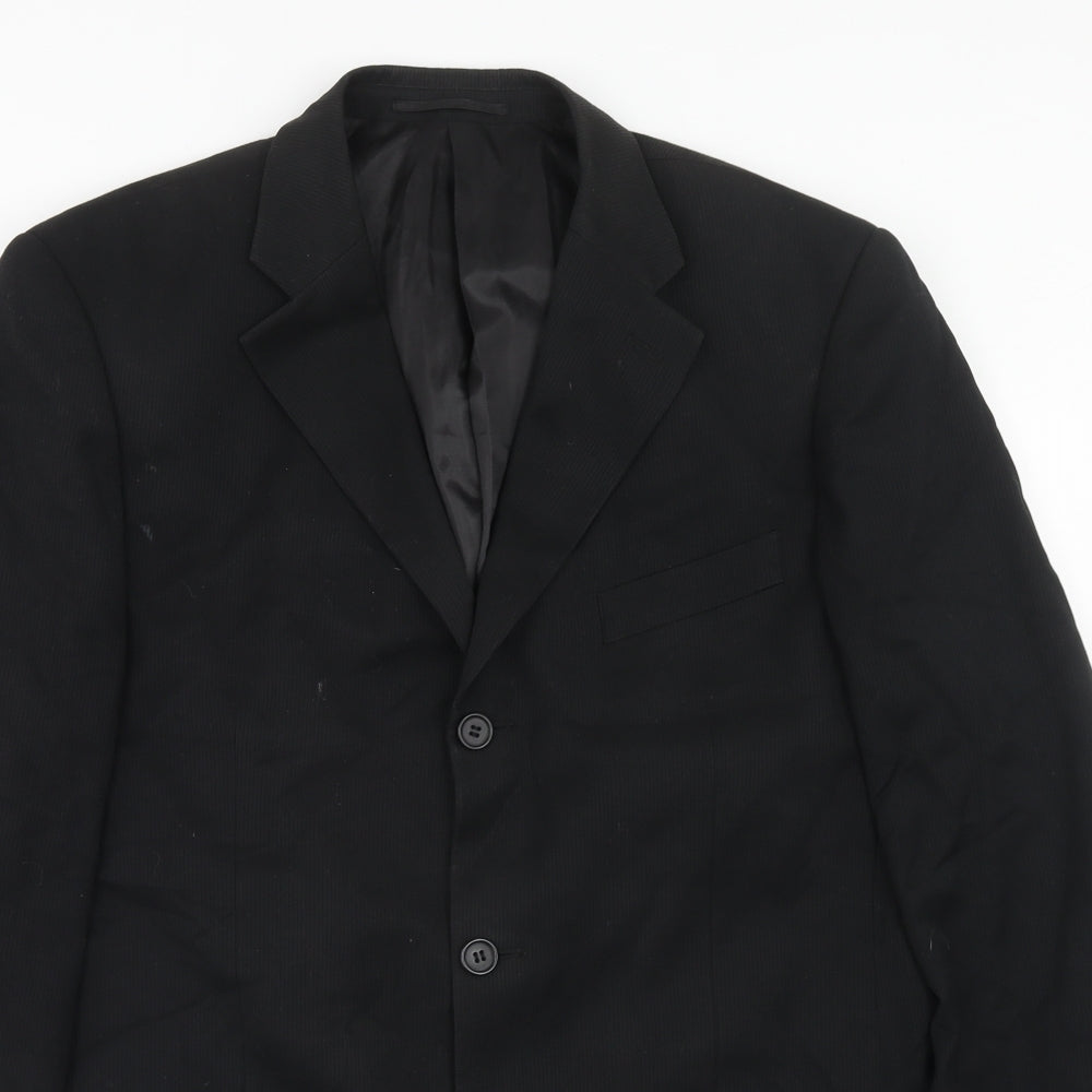 Mens UK Size 40 Milan Regular Black Suit Jacket