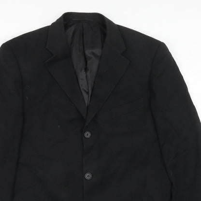 Mens UK Size 40 Milan Regular Black Suit Jacket
