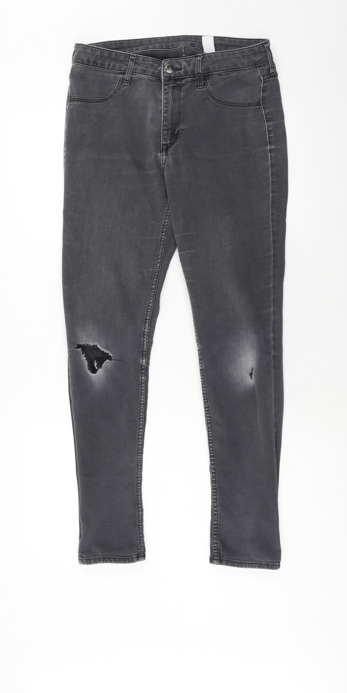 Womens UK Size 31 in H&M Regular Fit Skinny Black Jeans