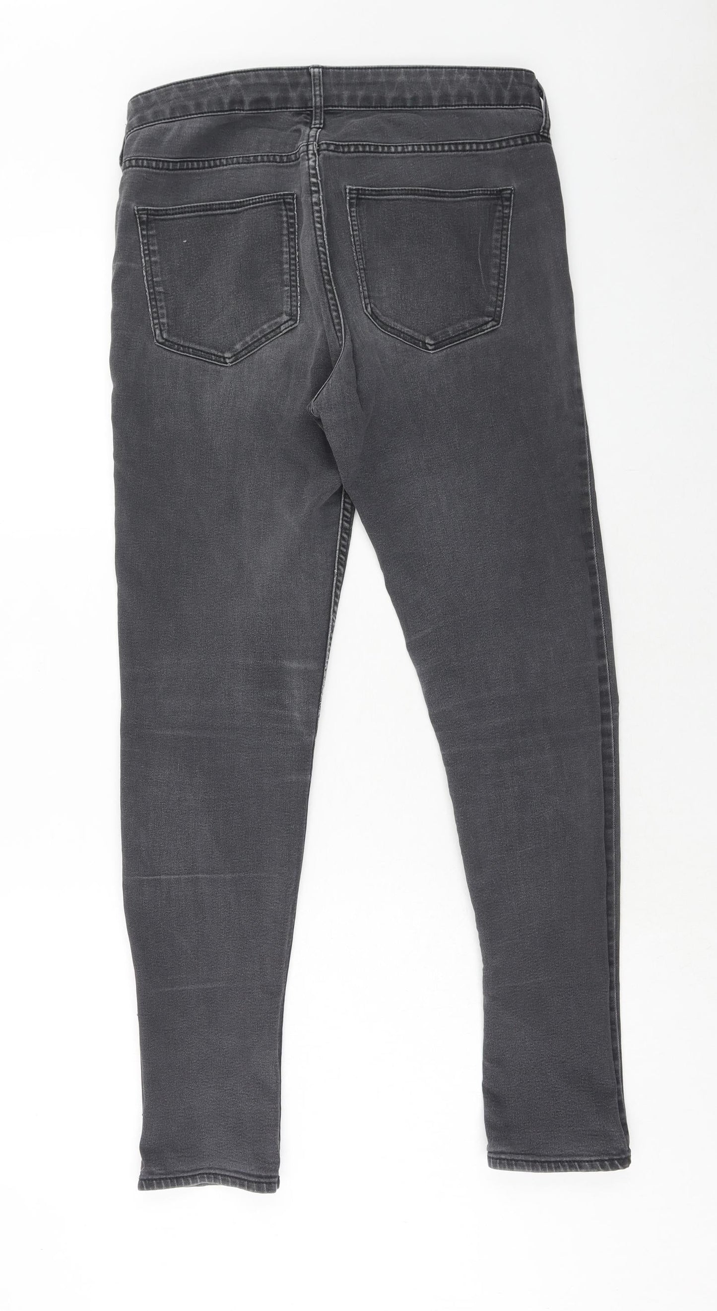 Womens UK Size 31 in H&M Regular Fit Skinny Black Jeans