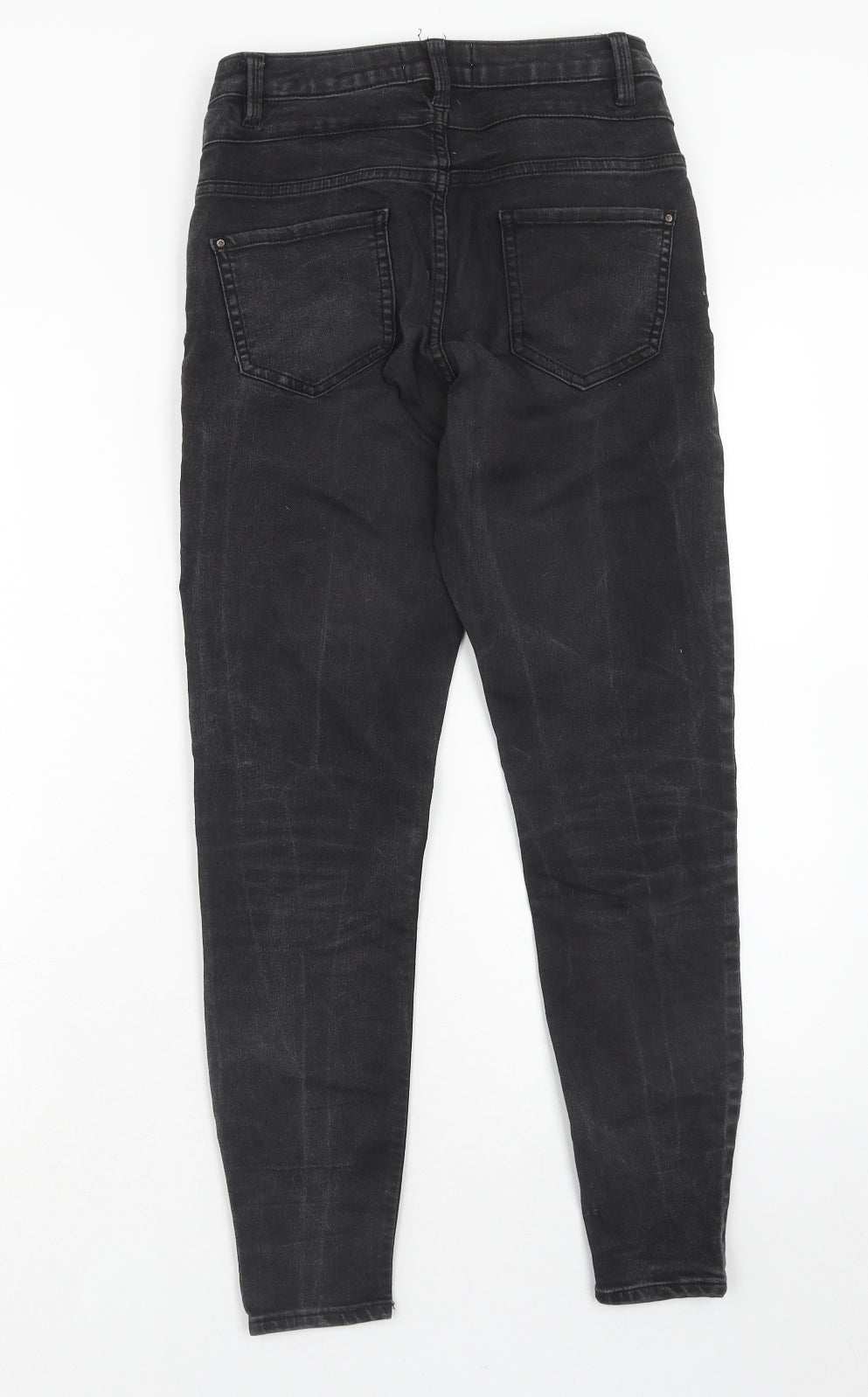 New Look Womens Black Cotton Skinny Jeans Size 10 Regular Zip