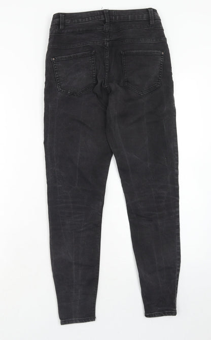 New Look Womens Black Cotton Skinny Jeans Size 10 Regular Zip