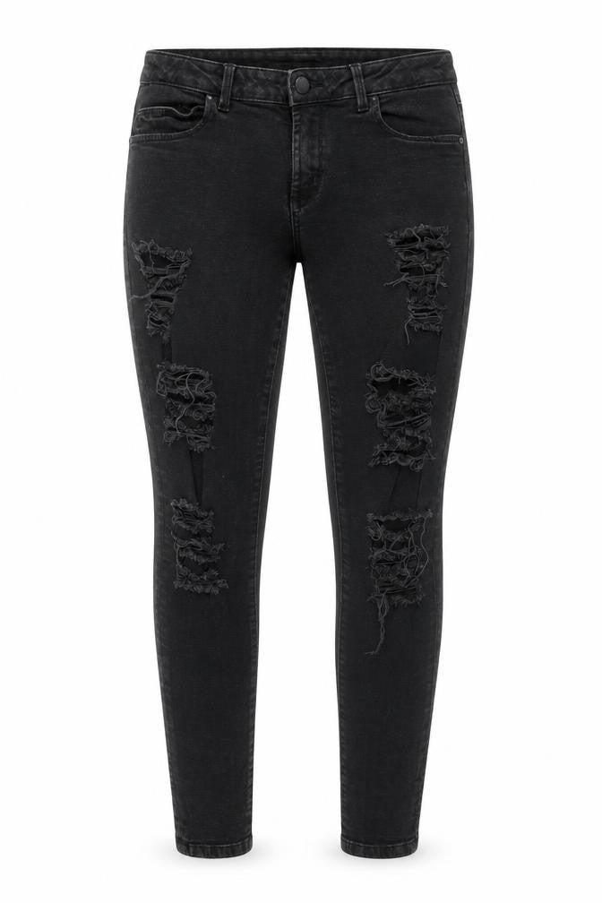 Womens UK Size 10 Denim & Co. Regular Fit Skinny Black Jeans