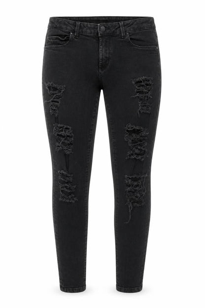Womens UK Size 10 Denim & Co. Regular Fit Skinny Black Jeans