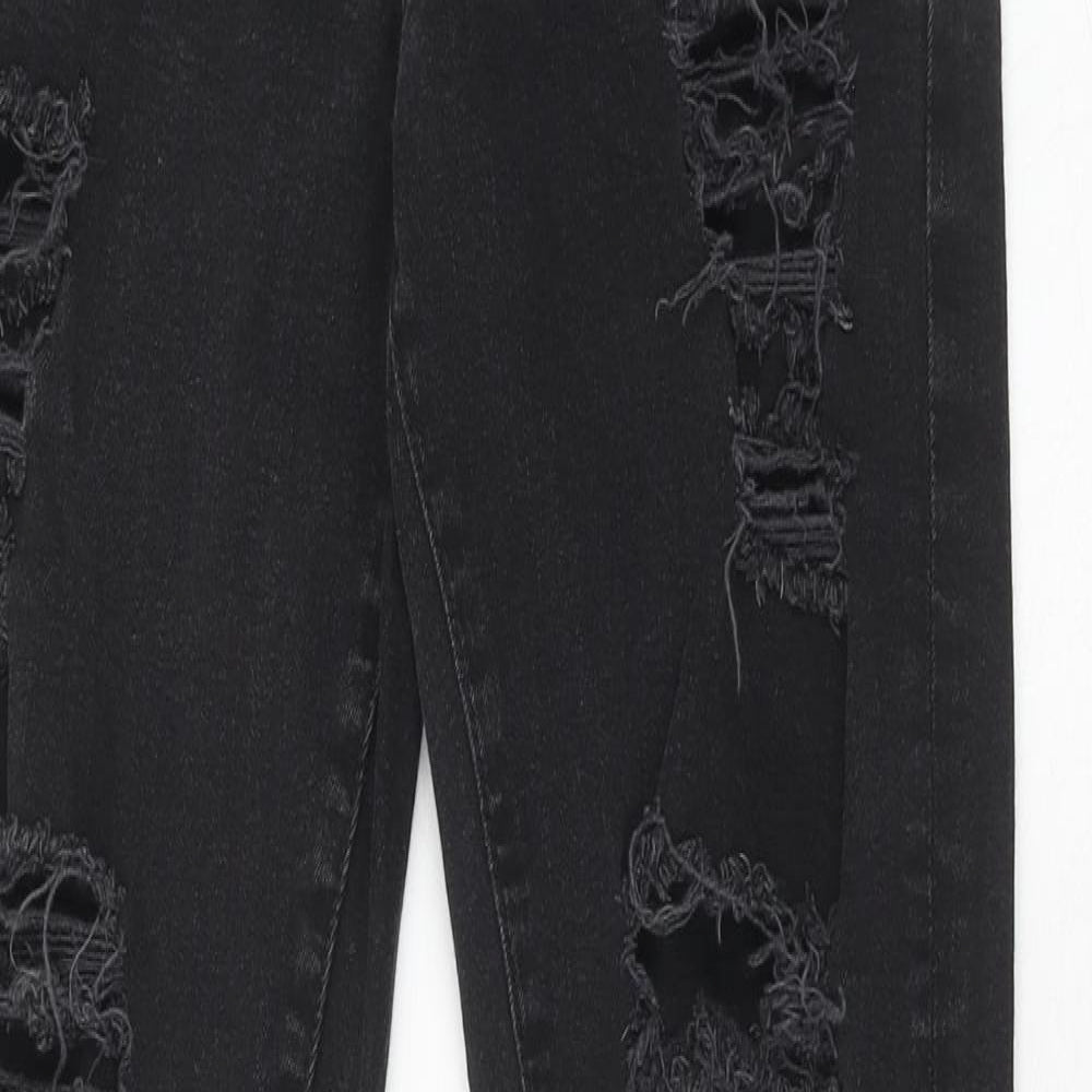 Denim & Co. Womens Black Cotton Skinny Jeans Size 10 Regular Zip