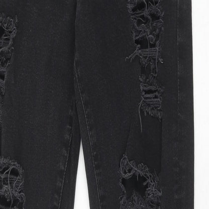 Denim & Co. Womens Black Cotton Skinny Jeans Size 10 Regular Zip