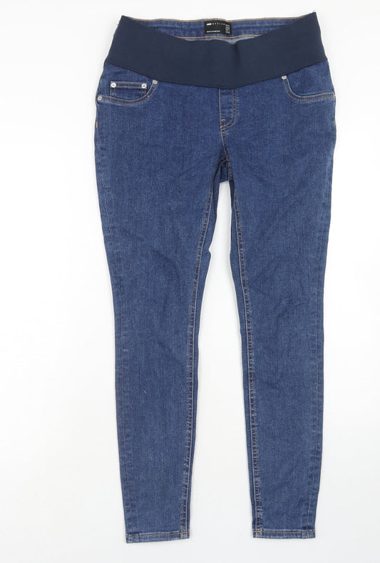 ASOS Womens Blue Cotton Skinny Jeans Size 10 L32 in Regular