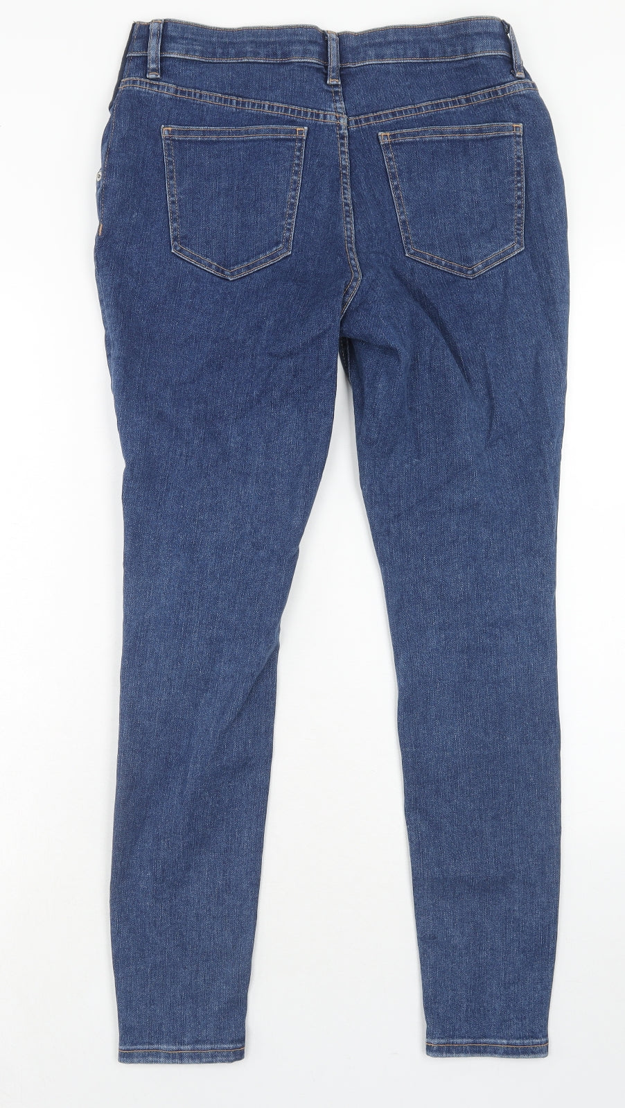 ASOS Womens Blue Cotton Skinny Jeans Size 10 L32 in Regular