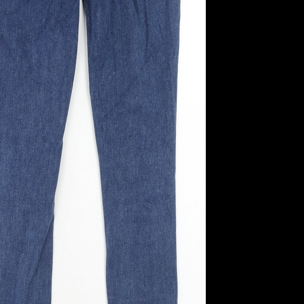 ASOS Womens Blue Cotton Skinny Jeans Size 10 L32 in Regular