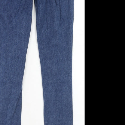 ASOS Womens Blue Cotton Skinny Jeans Size 10 L32 in Regular