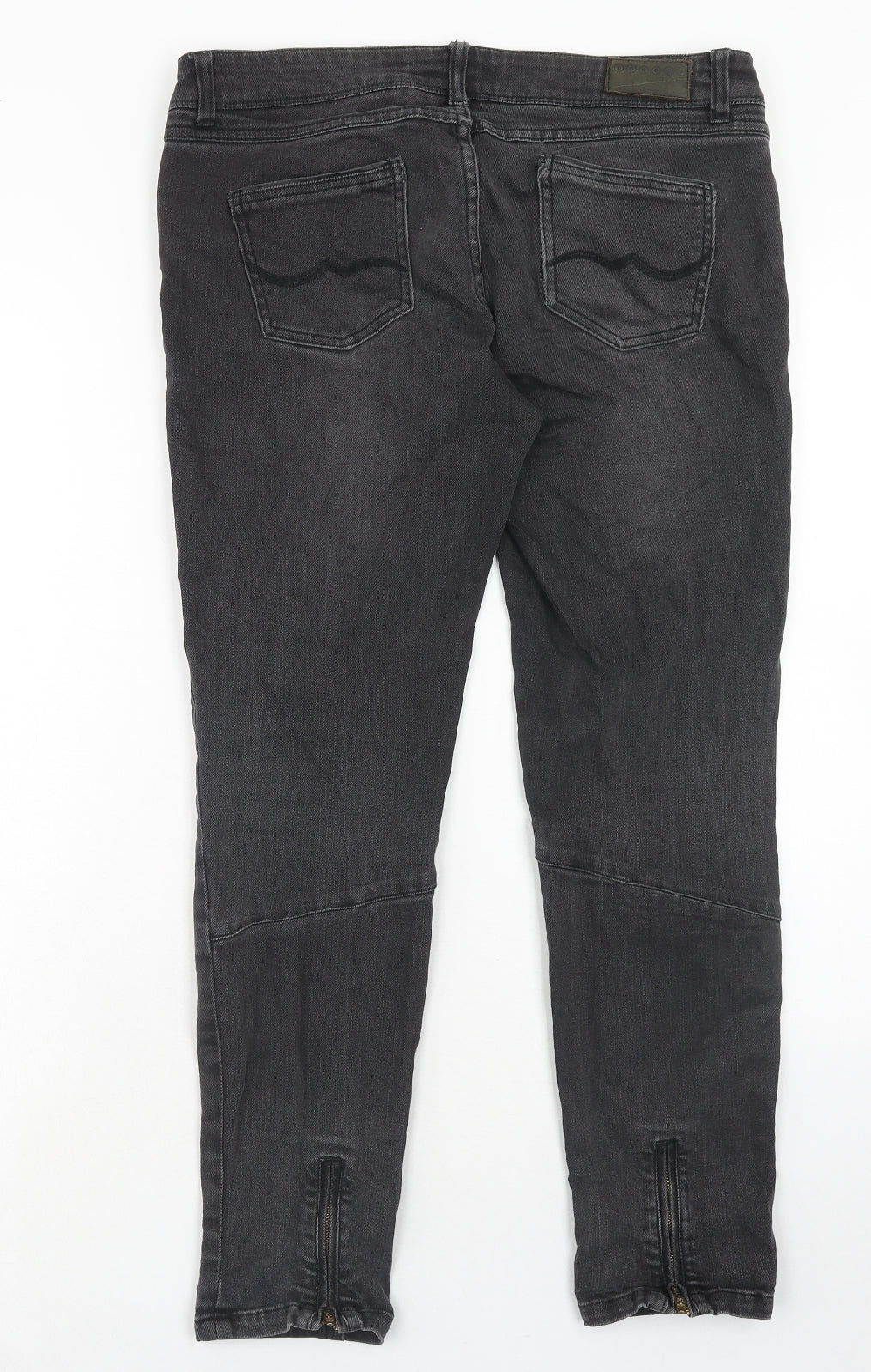 Bonobo Mens Black Cotton Straight Jeans Size 32 in Regular Zip