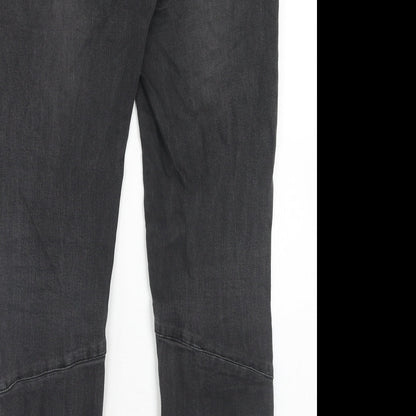 Bonobo Mens Black Cotton Straight Jeans Size 32 in Regular Zip