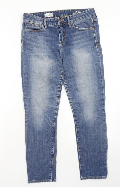 Gap Mens Blue Cotton Straight Jeans Size 28 in Regular Zip - Short Leg