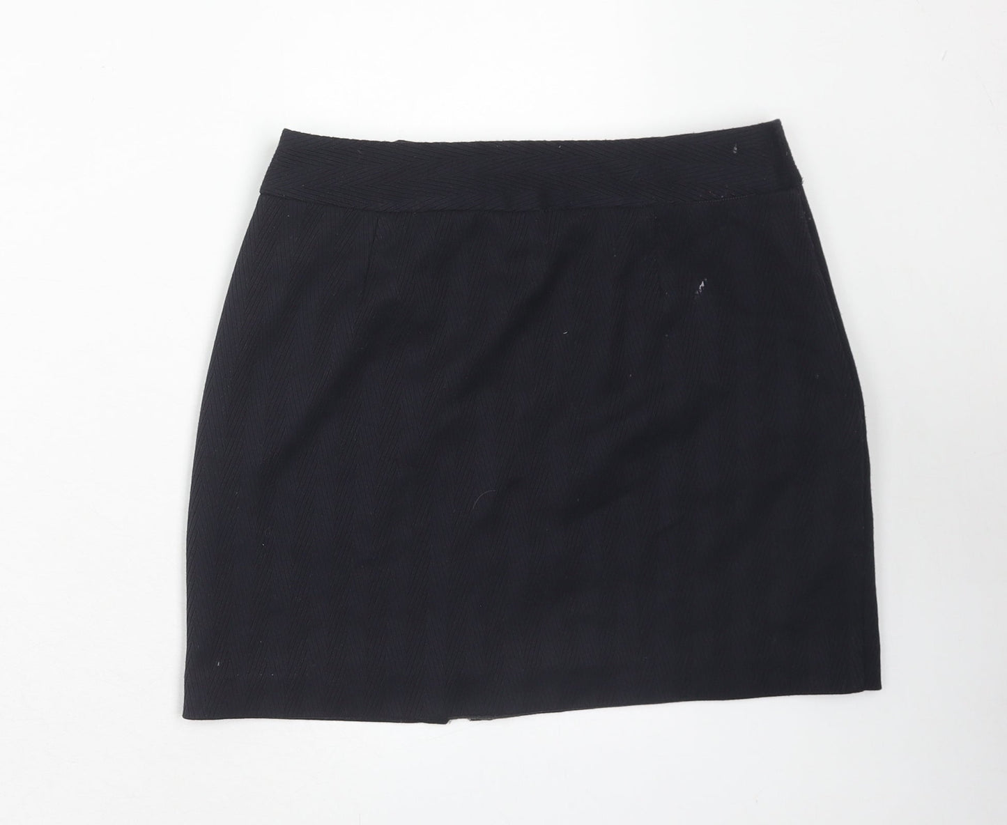 NEXT Womens Blue Polyester Mini Skirt Size 8 Button
