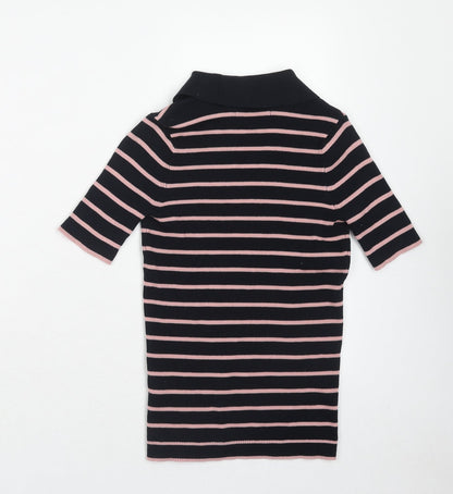 Womens UK Size XS Marks and Spencer Blue Basic Polo