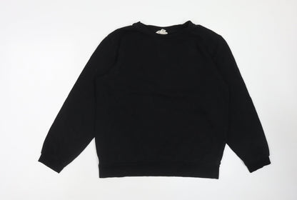 H&M Boys Black Cotton Pullover Sweatshirt Size 12 Years Pullover