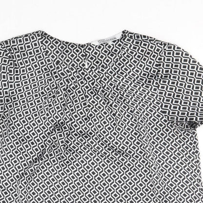 Womens UK Size 8 Debenhams Black Basic Blouse