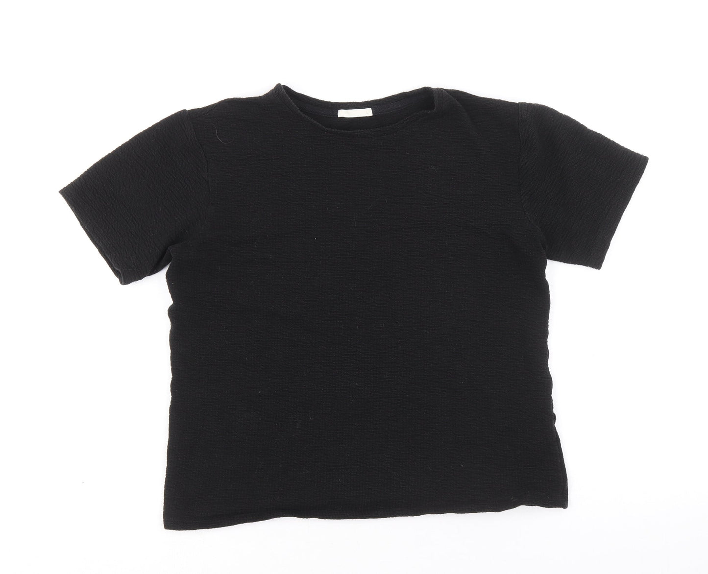 Womens UK Size L Preworn Black Basic Blouse