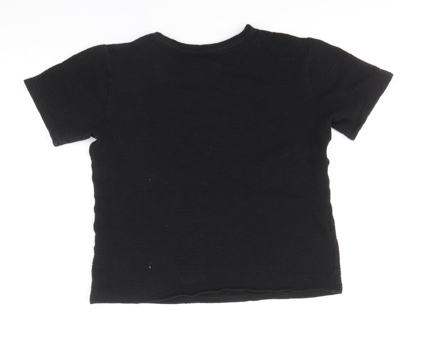 Womens UK Size L Preworn Black Basic Blouse