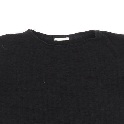 Womens UK Size L Preworn Black Basic Blouse