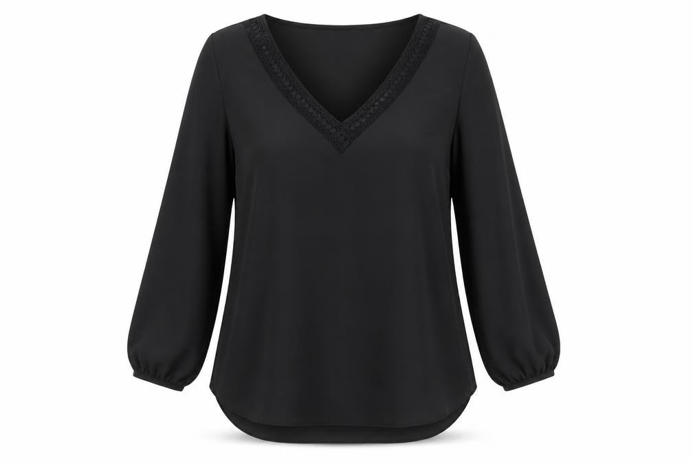Womens UK Size 12 Wallis Black Basic Blouse