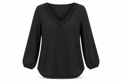 Womens UK Size 12 Wallis Black Basic Blouse