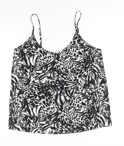 Womens UK Size 10 Topshop Black Camisole Tank