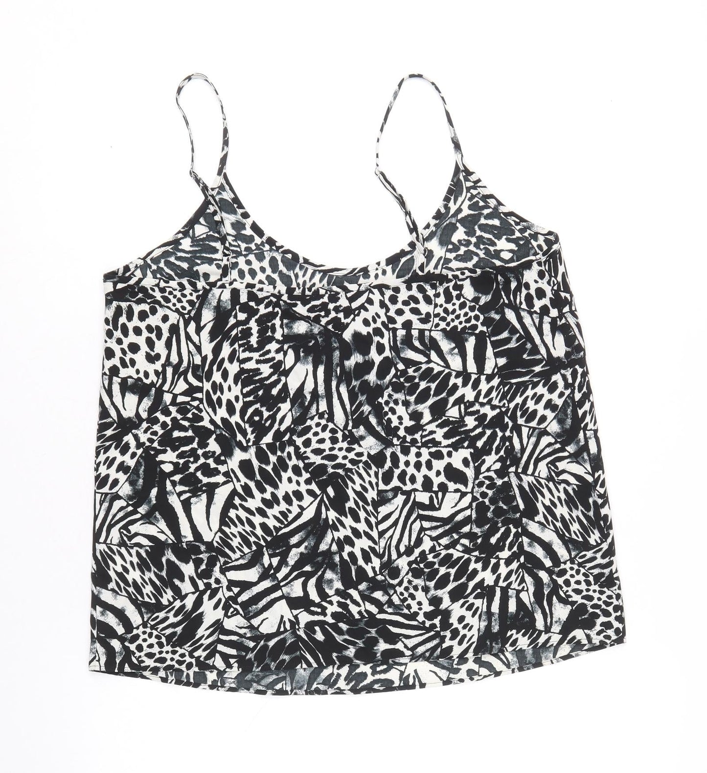 Womens UK Size 10 Topshop Black Camisole Tank