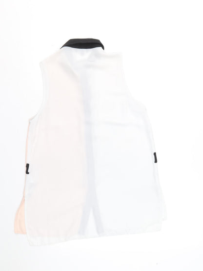 Womens UK Size 10 New Look White Tunic Button-Up