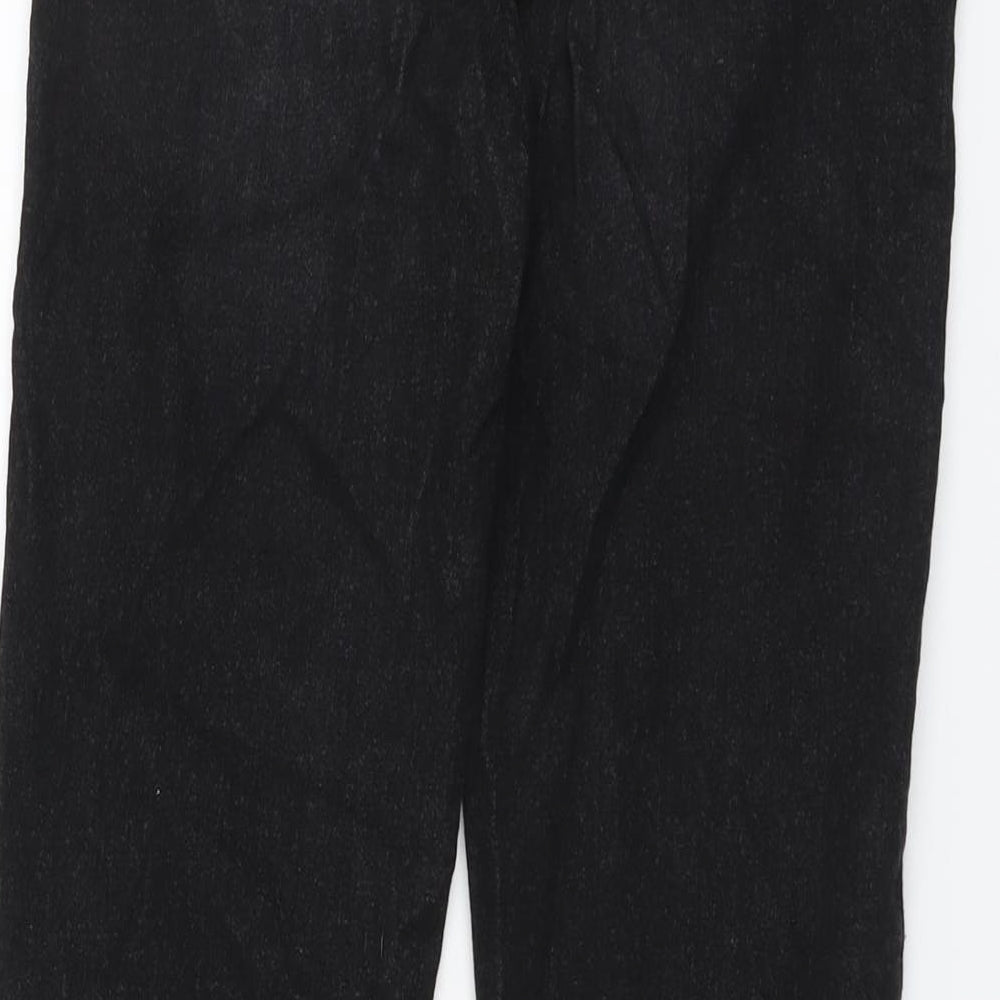 Boohoo Womens Black Cotton Straight Jeans Size 8 L33 in Regular Button