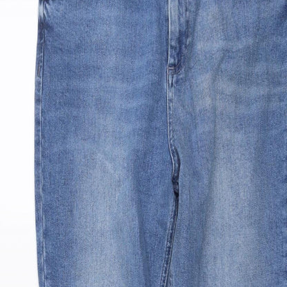 ASOS Womens Black Cotton Straight Jeans Size 30 in L30 in Regular Button