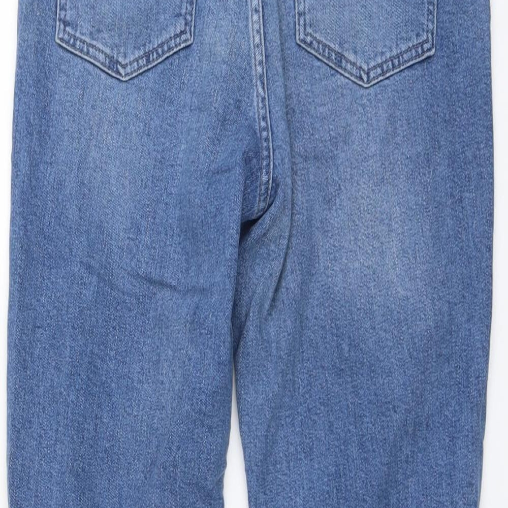 ASOS Womens Black Cotton Straight Jeans Size 30 in L30 in Regular Button