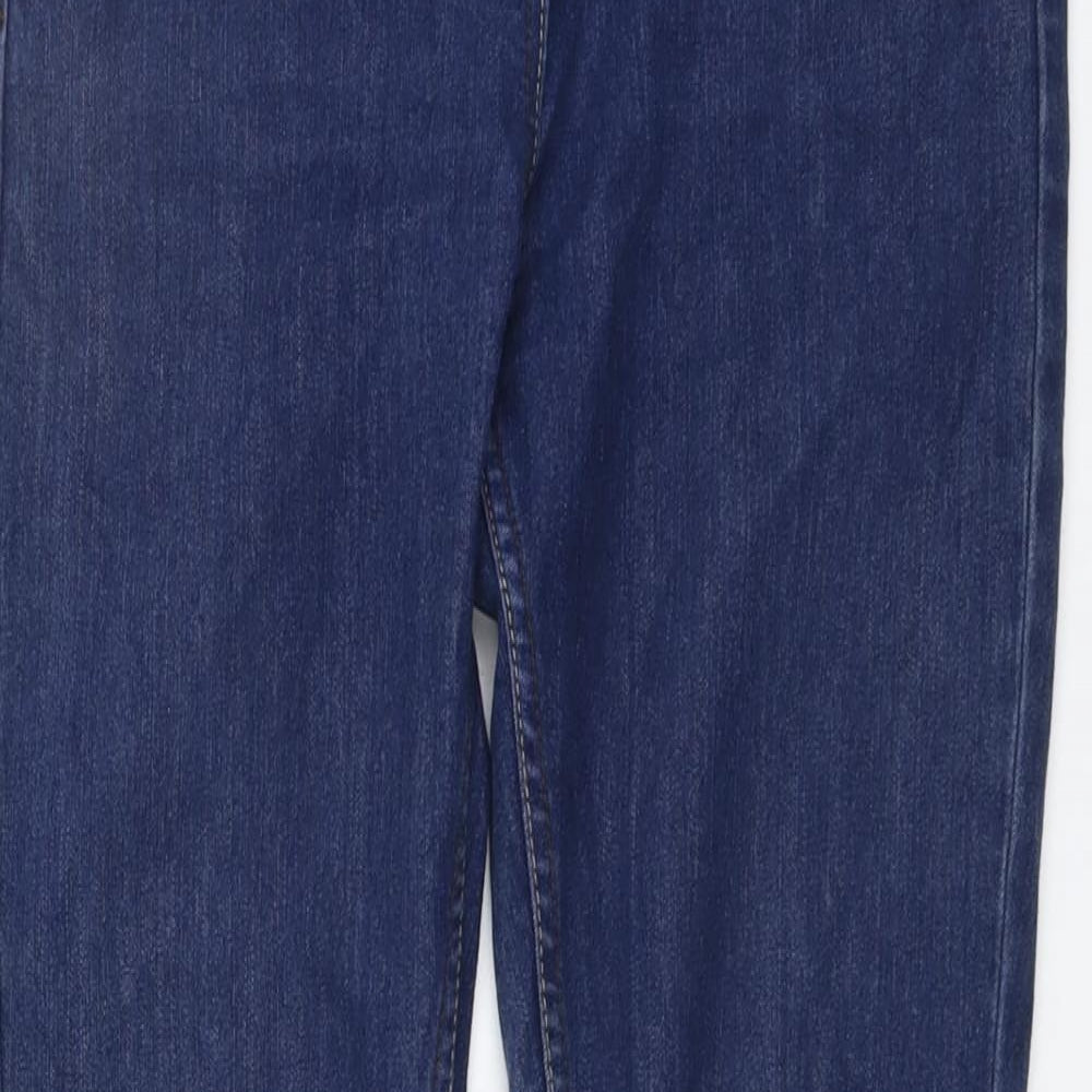 Denim & Co. Womens Beige Cotton Skinny Jeans Size 12 L31 in Regular Button