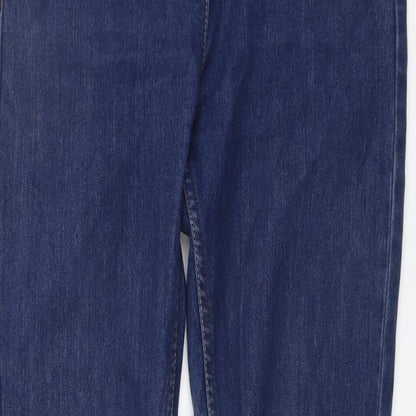 Denim & Co. Womens Beige Cotton Skinny Jeans Size 12 L31 in Regular Button