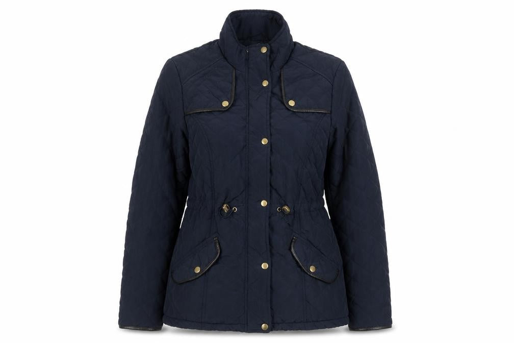 Womens UK Size 10 Atmosphere Blue Quilted Coat