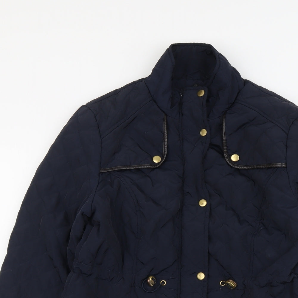 Womens UK Size 10 Atmosphere Blue Quilted Coat