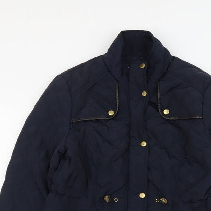 Womens UK Size 10 Atmosphere Blue Quilted Coat