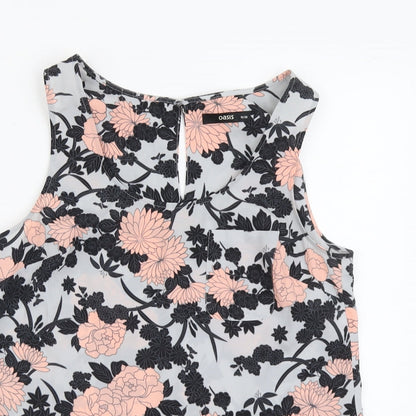 Womens UK Size 10 Oasis Multicoloured Basic Tank