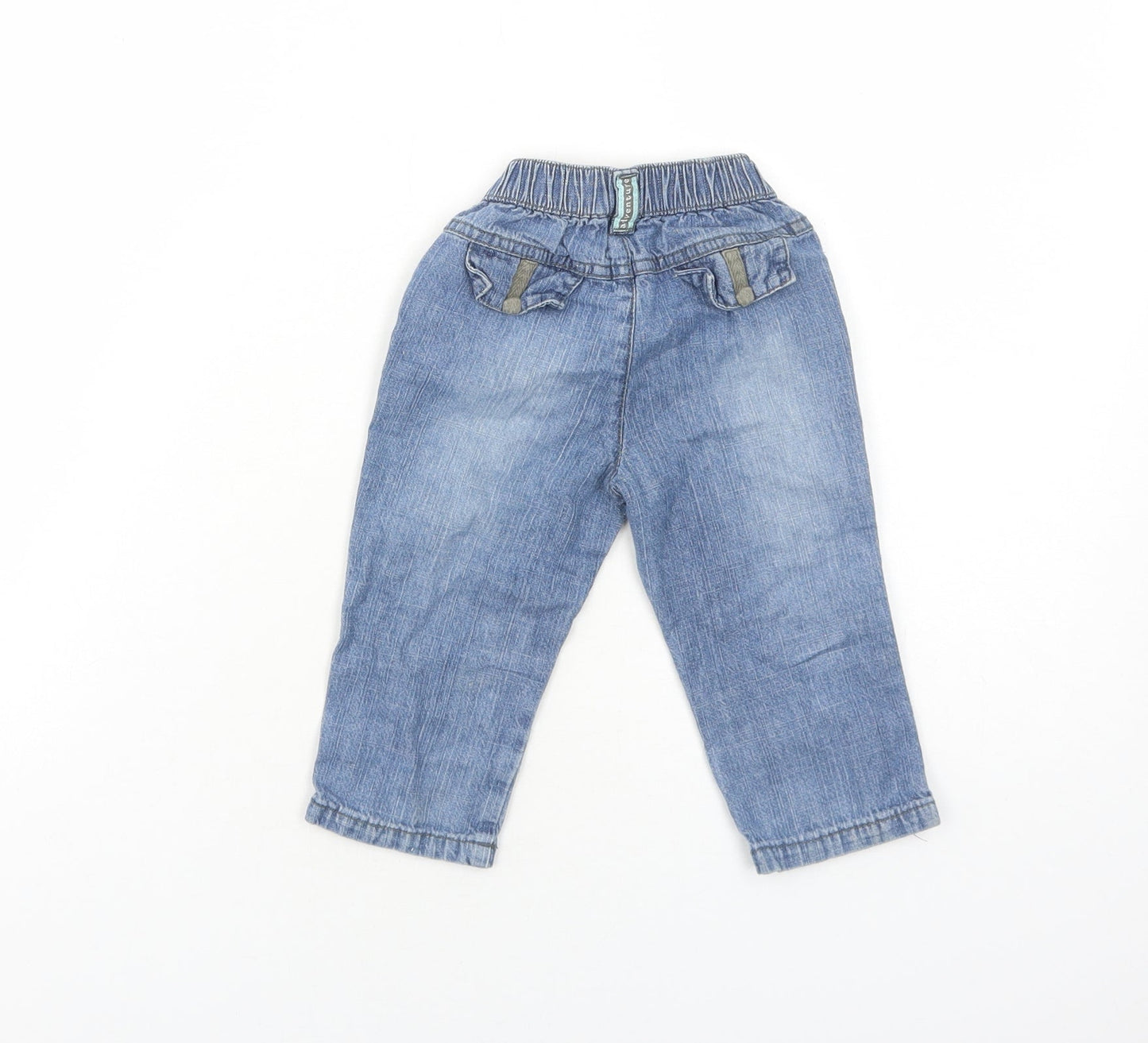 George Boys Blue Cotton Jogger Jeans Size 6-9 Months L50 cm Button