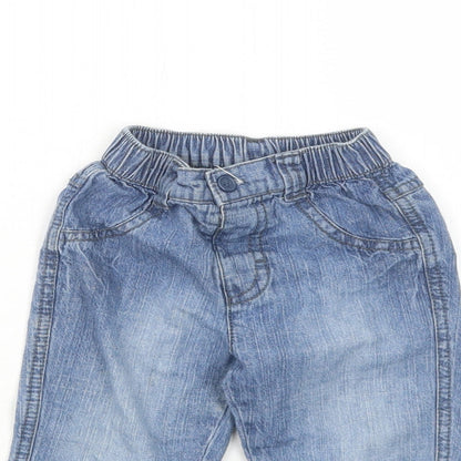 George Boys Blue Cotton Jogger Jeans Size 6-9 Months L50 cm Button