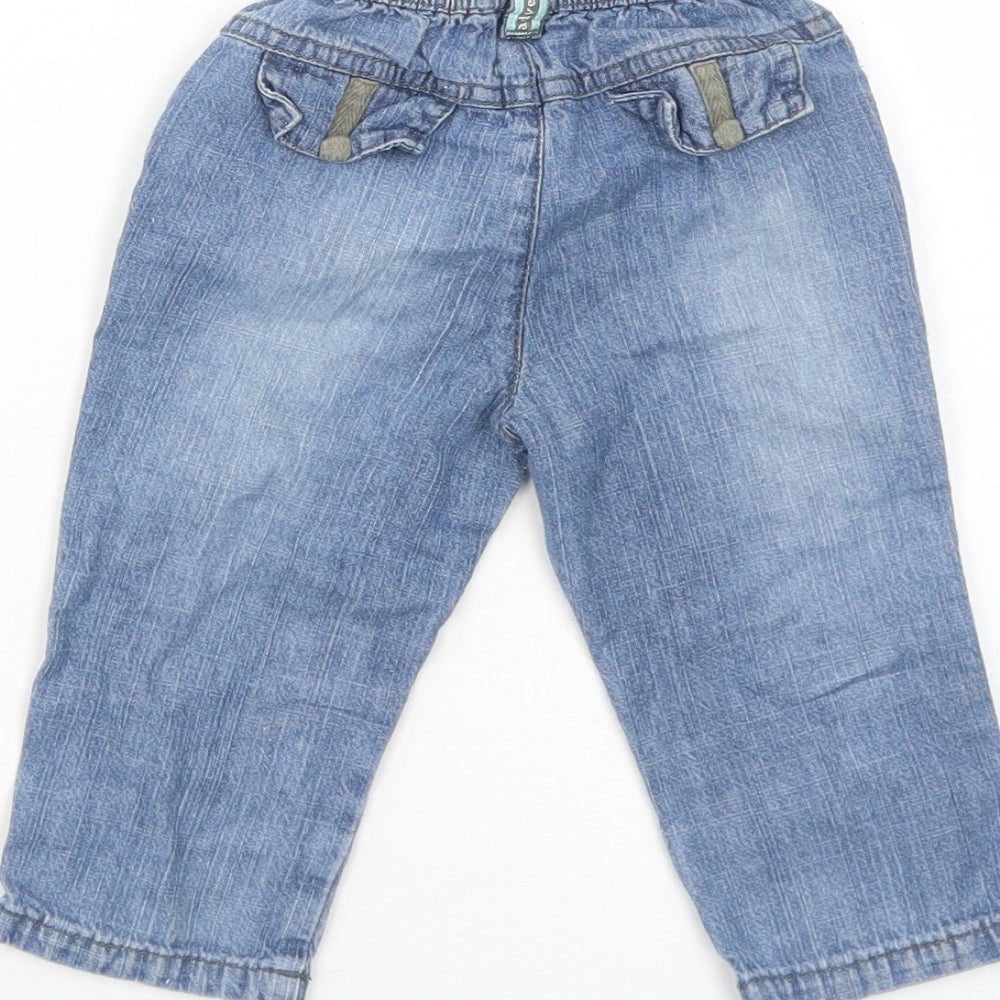 George Boys Blue Cotton Jogger Jeans Size 6-9 Months L50 cm Button