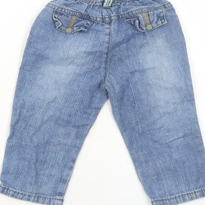 George Boys Blue Cotton Jogger Jeans Size 6-9 Months L50 cm Button