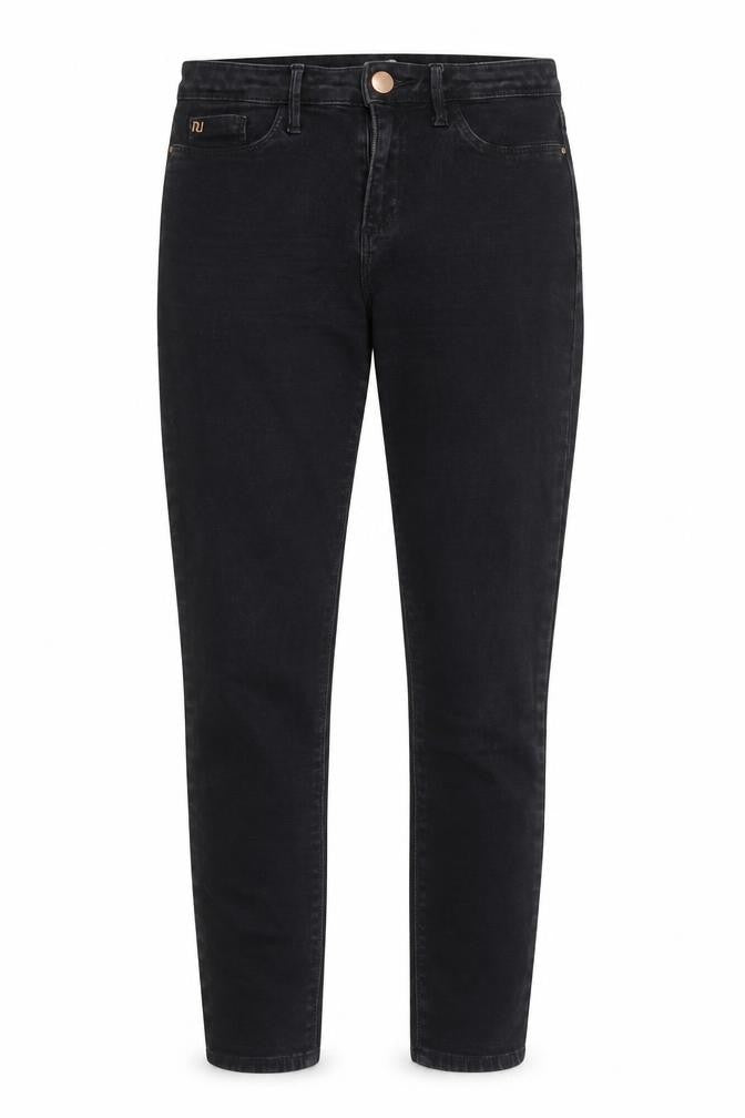 Womens UK Size 8 River Island Regular Fit Straight Black Jeans