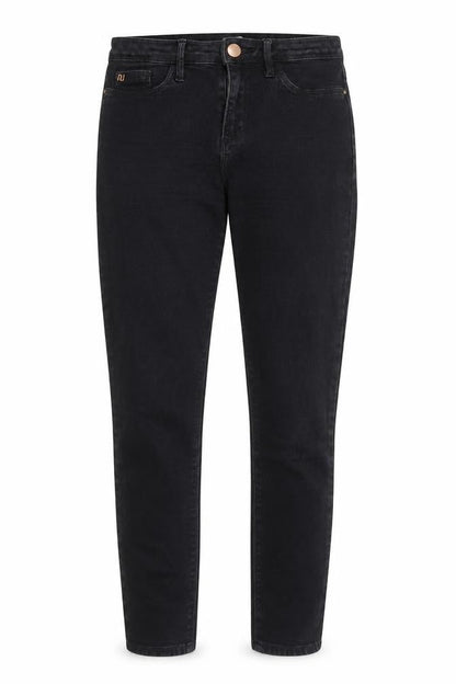 Womens UK Size 8 River Island Regular Fit Straight Black Jeans