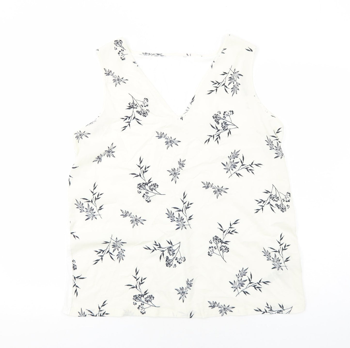 Womens UK Size 16 Marks and Spencer Ivory Basic Tank