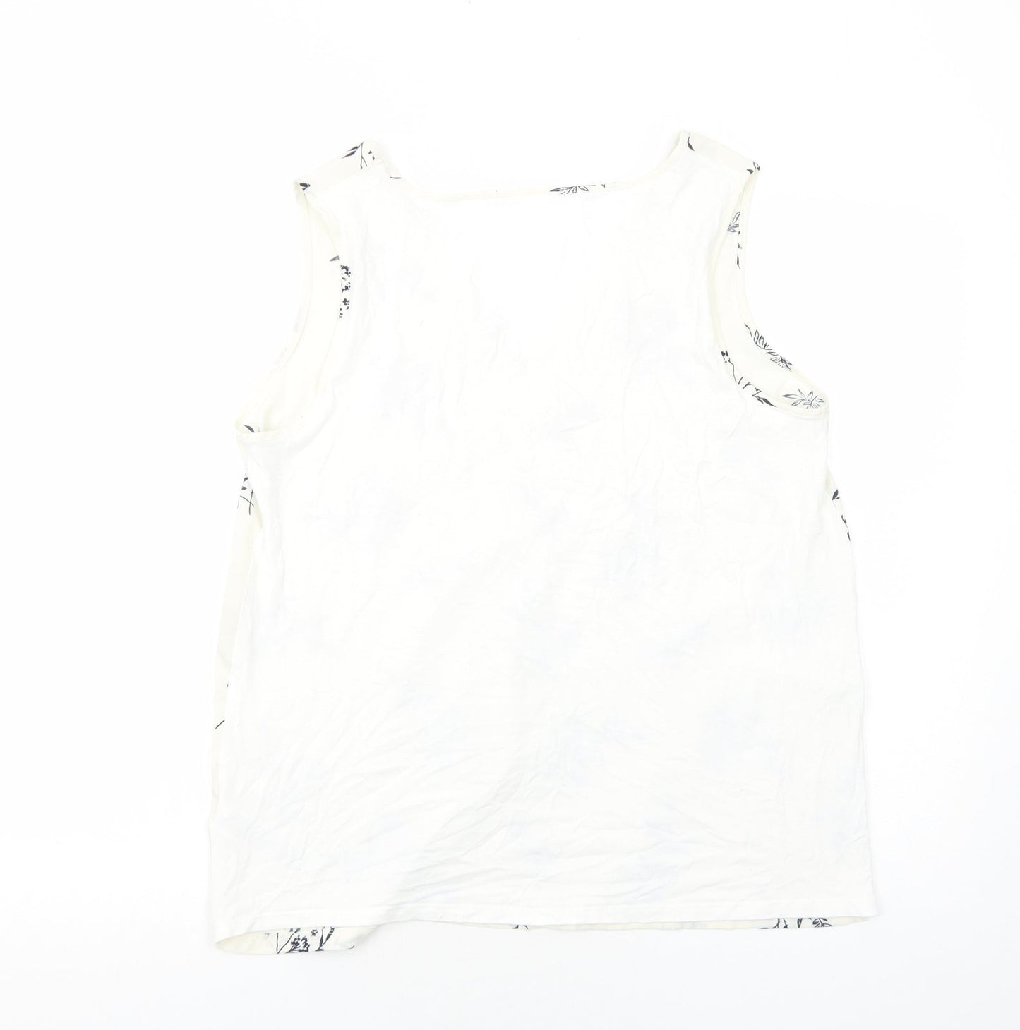 Womens UK Size 16 Marks and Spencer Ivory Basic Tank