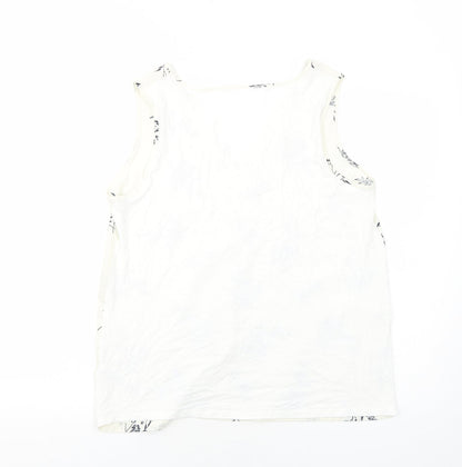 Womens UK Size 16 Marks and Spencer Ivory Basic Tank