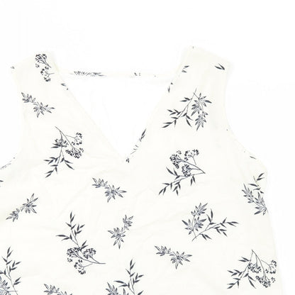 Womens UK Size 16 Marks and Spencer Ivory Basic Tank