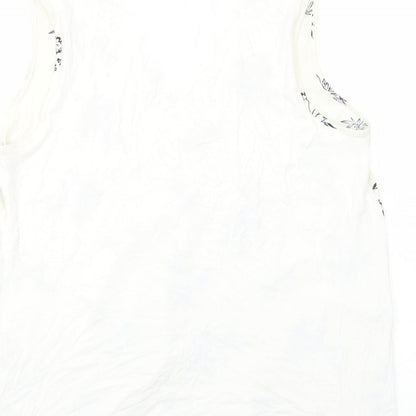 Womens UK Size 16 Marks and Spencer Ivory Basic Tank