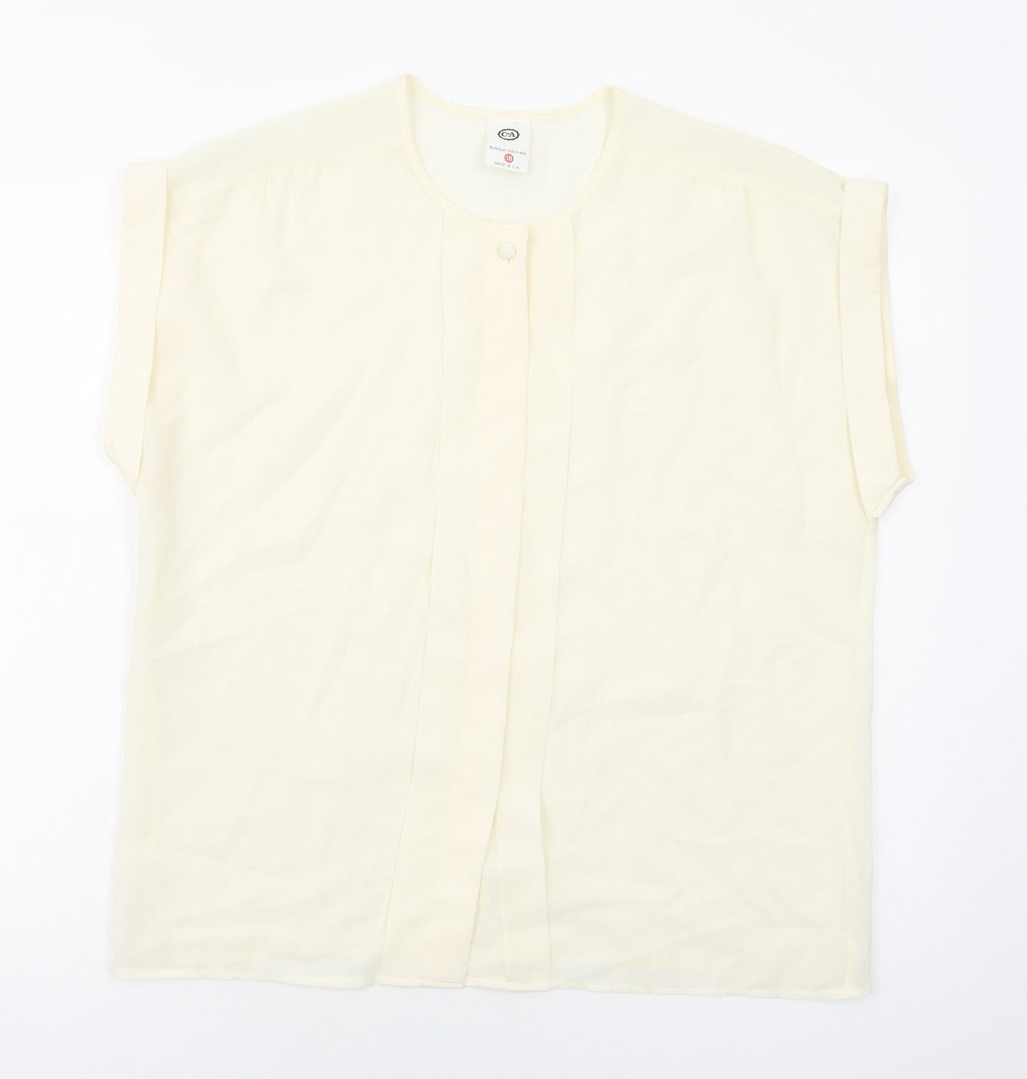 Womens UK Size 18 C&A Ivory Basic Blouse
